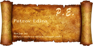 Petrov Edina névjegykártya
